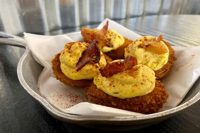 Fried Deviled Eggs from Tigers Inn in Valley Head